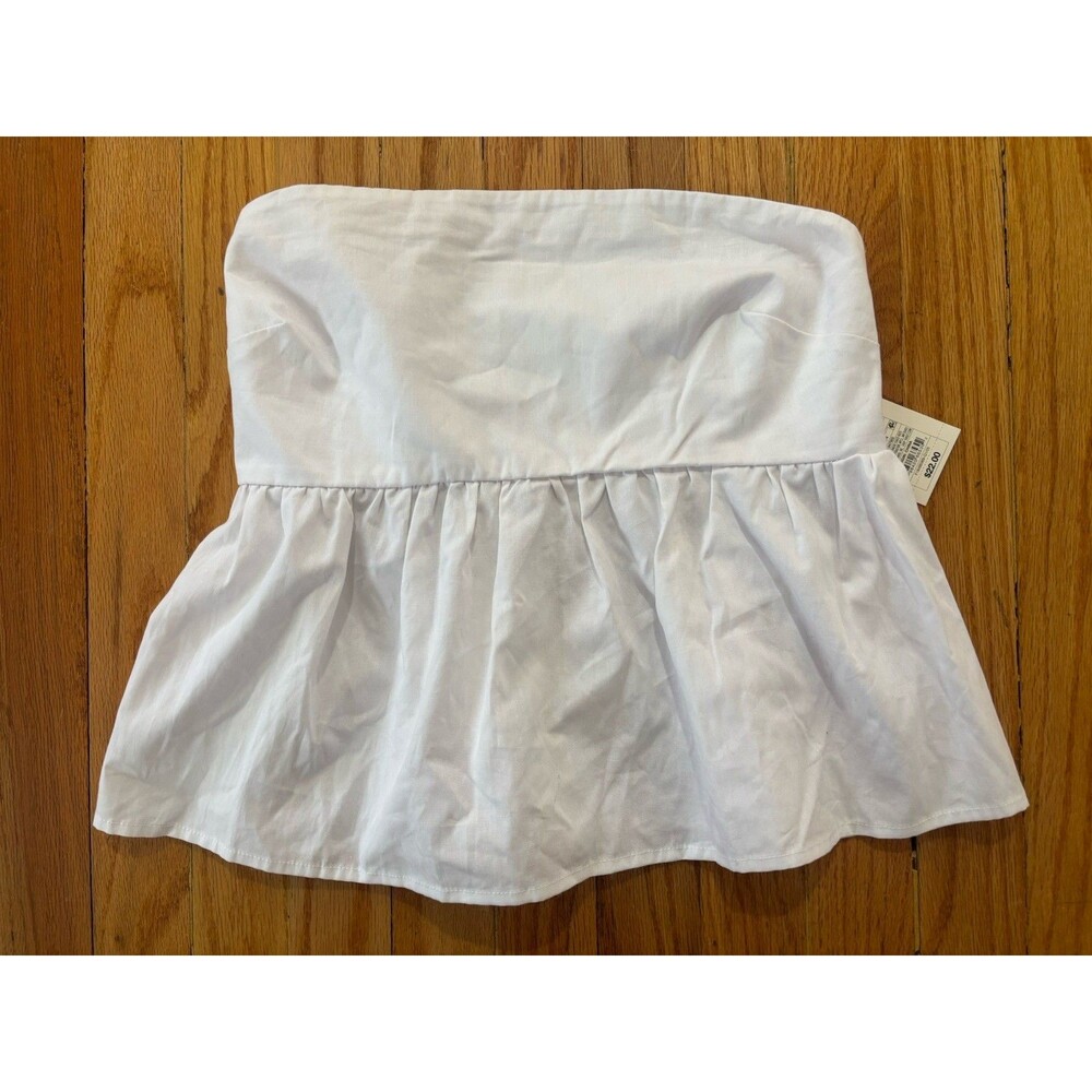 A New Day Strapless Sleeveless Shirt Size Small - White - NEW